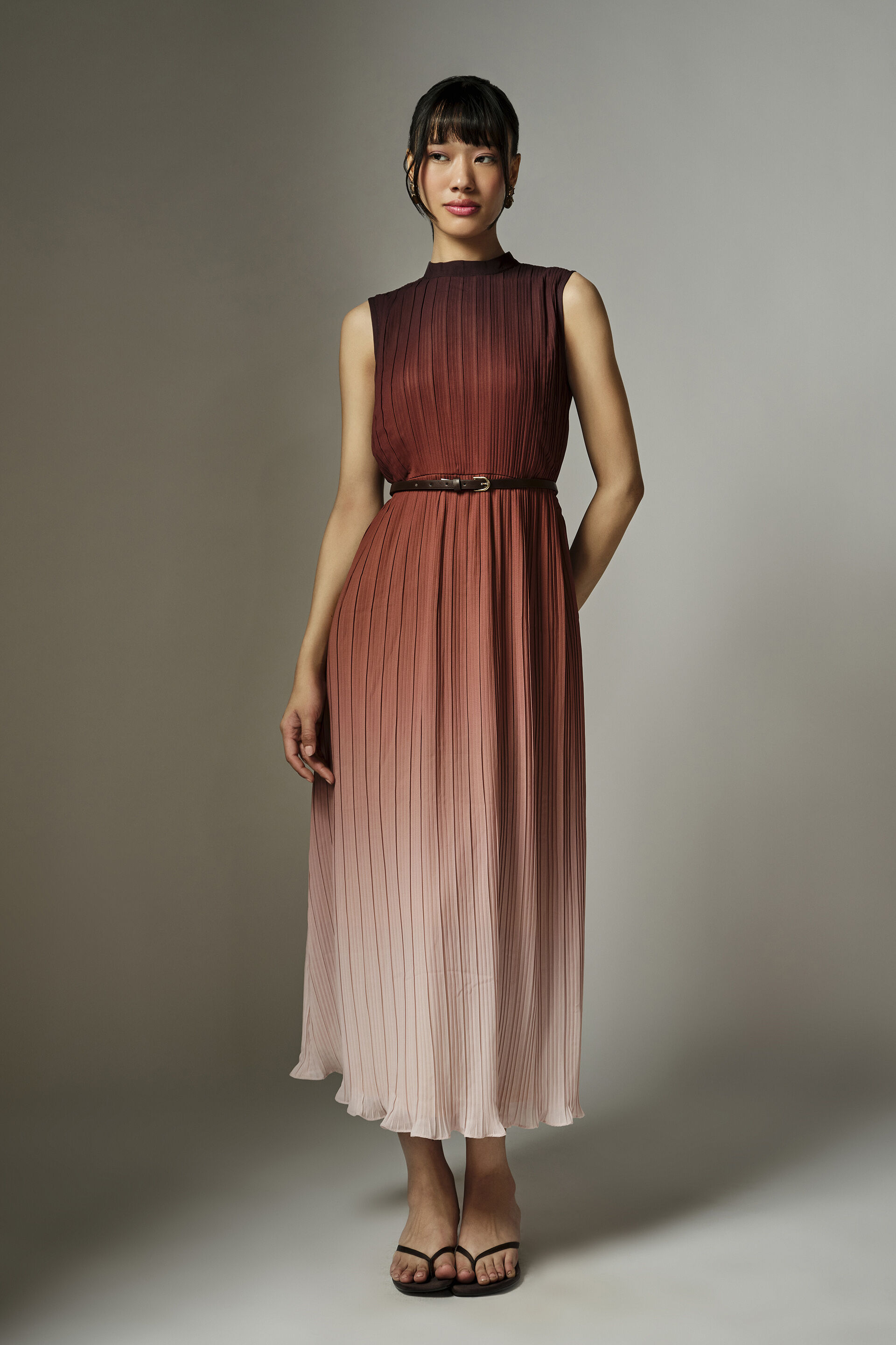 Zoa Brown Dress, Brown, image 1